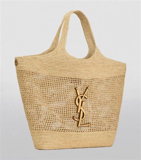 sac raphia yves saint laurent|saint laurent raffia handbags.